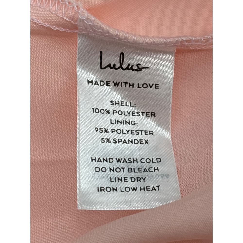 Lulus Truly Marvelous Pink Jacquard Strapless Tiered Midi Dress Bow Belt Size M - Picture 11 of 12